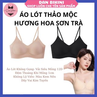 Áo Lót Nữ  Đúc Su Thảo Mộc Không Gọng  Tàng Hình Hương Hoa Trà Đệm Mỏng Thông Hơi Bản Lưng Liền Không Lộ Viền Mã V10