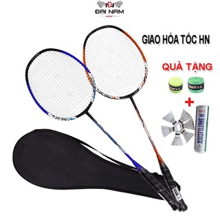  Bộ 2 Vợt Cầu Lông Yonex Căng Sẵn Khung Crom Siêu Dẻo Dành Cho Tập Luyện + Tặng Cuốn Cán Và Túi 