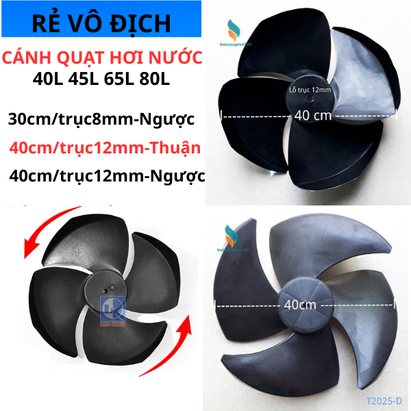 Cánh quạt điều hoà hơi nước Kangaroo trục 8mm 12mm,Cánh quạt hơi nước Sunhouse Daikio 30cm 40cm
