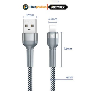 Remax 124i - cáp sạc 2m hỗ trợ sạc nhanh 12w dành cho 14 pro max trở xuống - phúc phụ kiện remax