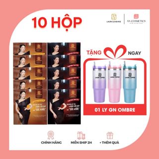 [TẶNG LY OMBRE] 10 Hộp Cà Phê Laura Coffee Nhật Kim Anh (Tặng Ly Laura Coffee Ombre - Màu ngẫu nhiên)