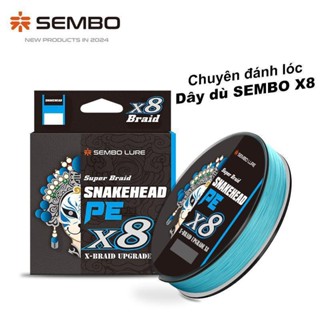 Dây câu cá PE SEMBOLURE  BLUE công nghệ Nhật Bản chuyên câu cá lóc bông cá chẻm cá leo lực siêu mạnh đánh sốc tốt dây ph