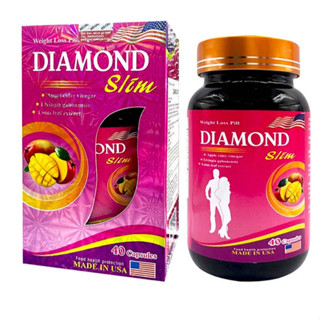 Viên uống giảm cân Diamond Slim (Lọ 40 viên) của Mỹ - Giảm cảm giác thèm ăn, hỗ trợ tăng đào thải mỡ