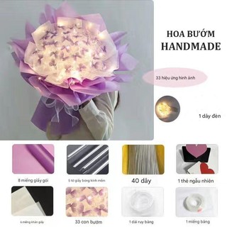 [ Hàng Có Sẵn] Sét nguyên liệu làm bó hoa hồ điệp,hoa bướm đủ màu sắc tặng người yêu độc đáo ý nghĩa DIY handmade tự làm