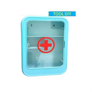 Tủ thuốc gia đình treo tường bằng nhựa - Màu Xanh