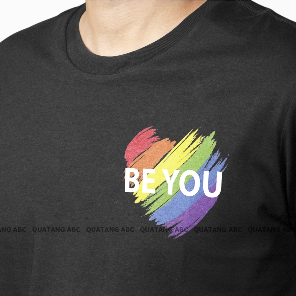 Áo thun đen nam nữ cổ tròn unisex hình Hình Bộ Sưu Tập LGBT AO-DE-LGBT Quà tặng ABC