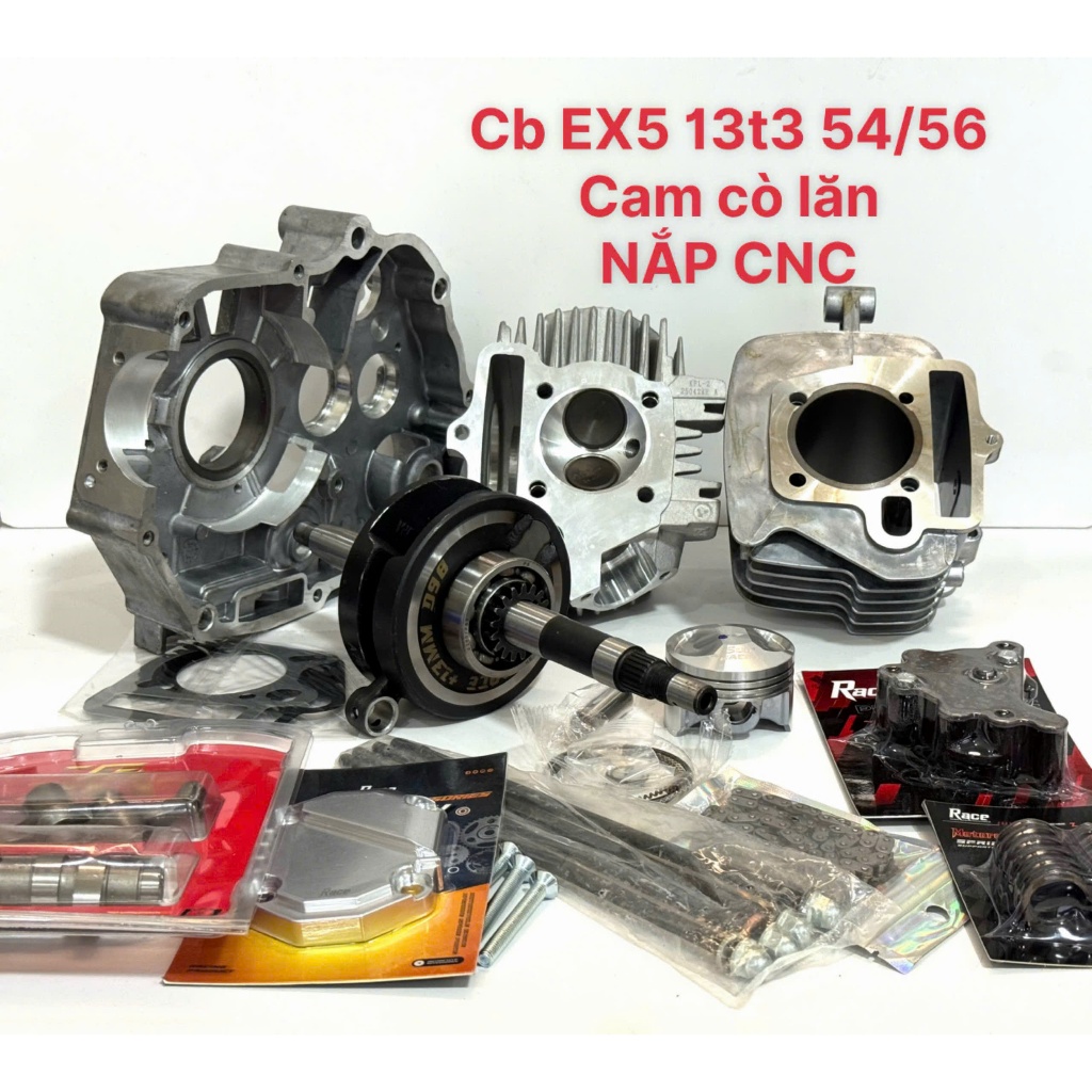COMBO 54 56 Dên 13t3 Cam cò Lăn NẮP CNC DREAM WAVE100 Si50 EX50 A100 RS100 S100 ( hệ máy 4 ốc xe 2 N