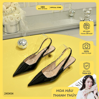 Giày cao gót nữ BEE SHOES mũi nhọn da bóng gót 5cm - 240454
