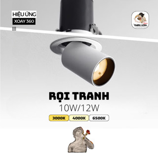 Bộ đèn Âm Trần Chống Chói Rọi Spotlight (by MD Ledlighting), (công suất: 10W/12W), (ánh sáng: 1 màu/3 màu)