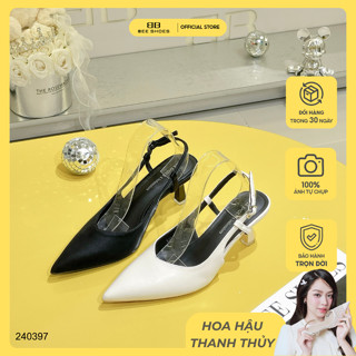  Giày cao gót nữ BEE SHOES mũi nhọn da lì gót 7cm - 240397 