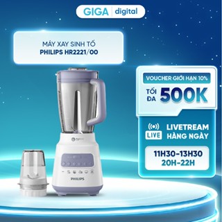 Máy xay sinh tố Philips HR2221/00 - 700W - 5 tốc độ xay và 1 số nhồi - Nghiền đá nhanh