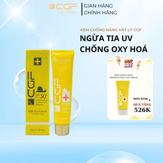 Kem chống nắng vật lý CGF Daily Sun Cream 50ml(Mẫu mới) - Nâng Tông, Không Bết Dính, SPF 50+ PA++++
