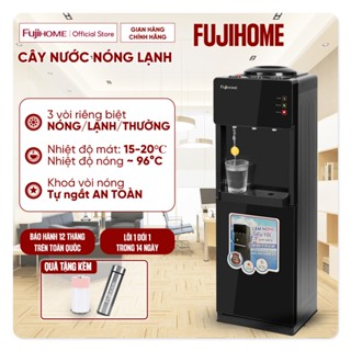 Cây nước nóng lạnh Fujihome nhập khẩu tiết kiệm điện, máy nước uống nóng lạnh 3 vòi bình lọc úp tiết kiệm điện tự ngắt