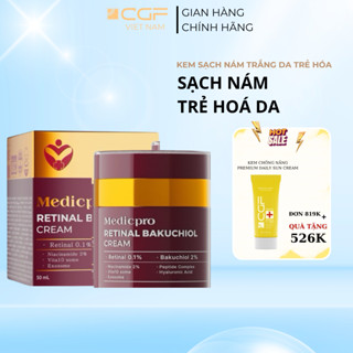Kem sạch nám trắng da trẻ hóa Medicpro CGF Retinal Bakuchiol Cream 50ML - Phục hồi, tái tạo da