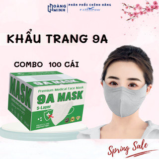 Thùng 100 Cái Khẩu trang 9A chống nắng HM pro mask 5 lớp chống nắng chống bụi mịn khẩu trang chống nắng full mặt