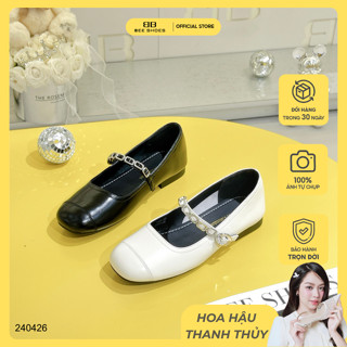  Giày mary jane nữ BEE SHOES mũi tròn trơn gót 2cm - 240426 