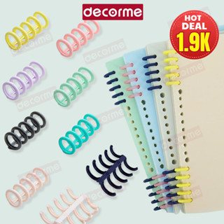 Còng nhựa mềm 5 mắt còng làm sổ còng Decorme phụ kiện sổ planner, bullet journal