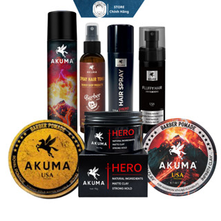 Sáp vuốt tóc nam AKUMA INFINITY CLAY 56g, 116g - Sáp Vuốt Tóc Hương Nước Hoa, Sáp Hero - Giữ Nếp 12h
