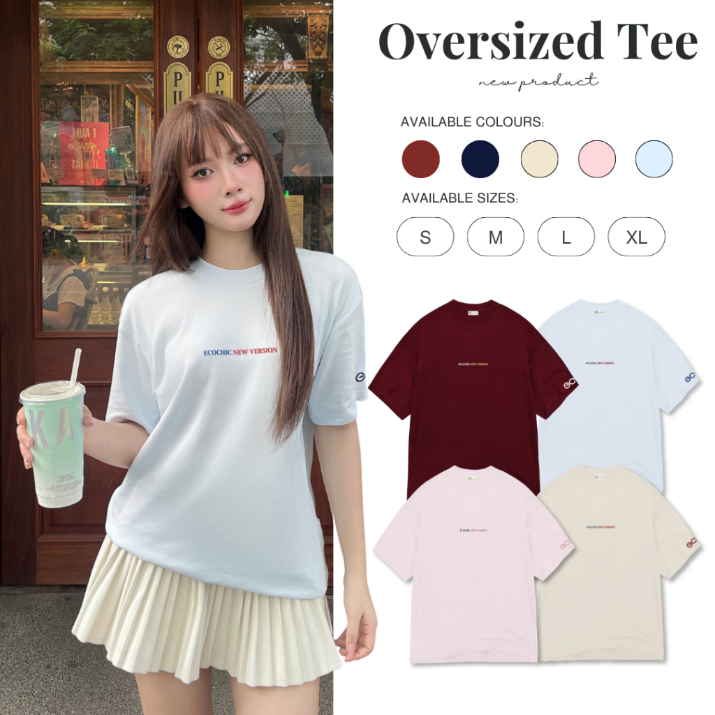 Áo Phông ECOCHIC NEW VERSION Tee Local Brand Chính Hãng Unisex Form Rộng Oversize Premium Cotton 100