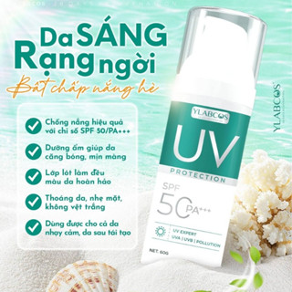 Kem chống nắng đa tầng giúp chống nắng,dưỡng trắng da,mờ thâm, SPF 50PA+++ Uv Protection Ylabcos DR.LACIR Hộp 60g