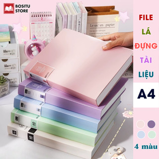 File Lá Đựng Tài Liệu A4 30 40 60 Túi Bìa Màu Pastel Kẹp Tài Liệu, Giấy Tờ, Hồ Sơ Văn Phòng Phẩm, Bài Kiểm Tra Học Sinh
