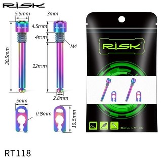 Bộ Ốc Titan Giữ Bố Thắng Xe Đạp M4x30 Risk RT118