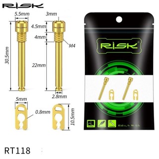 Bộ Ốc Titan Giữ Bố Thắng Xe Đạp M4x30 Risk RT118