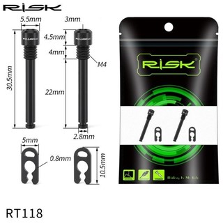 Bộ Ốc Titan Giữ Bố Thắng Xe Đạp M4x30 Risk RT118