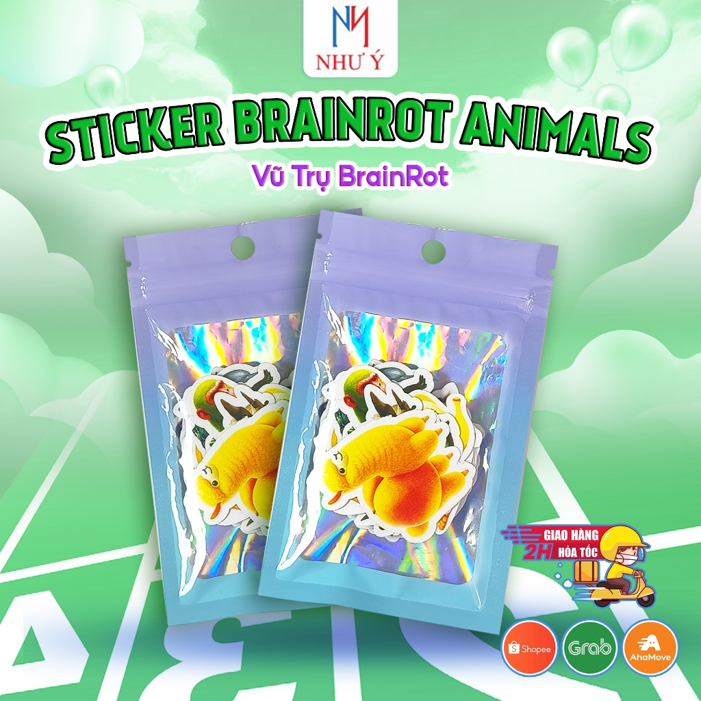 Vũ Trụ Brainrot Tung Tung Tung Sahur , Sticker Meme Siêu Hài, Cực Chất