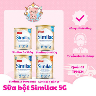  Sữa Bột Abbott Similac 5G phát triển trí não 1+ 2+ 380g 800g 1kg6 