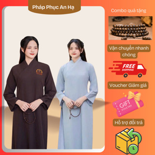 Áo tràng lễ Phật AN HẠ vải lụa cao cấp trang nghiêm đi lễ chùa fullsize- hàng cao cấp loại 1