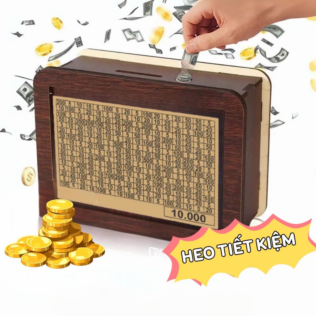 Hộp đựng tiền tiết kiệm thông minh nhiều mức lên kế hoạch tiện lợi thử thách 100 ngày Happy Birds