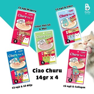 Súp thưởng CIAO CHURU Thơm Ngon Cho Mèo Mọi Lứa Tuổi