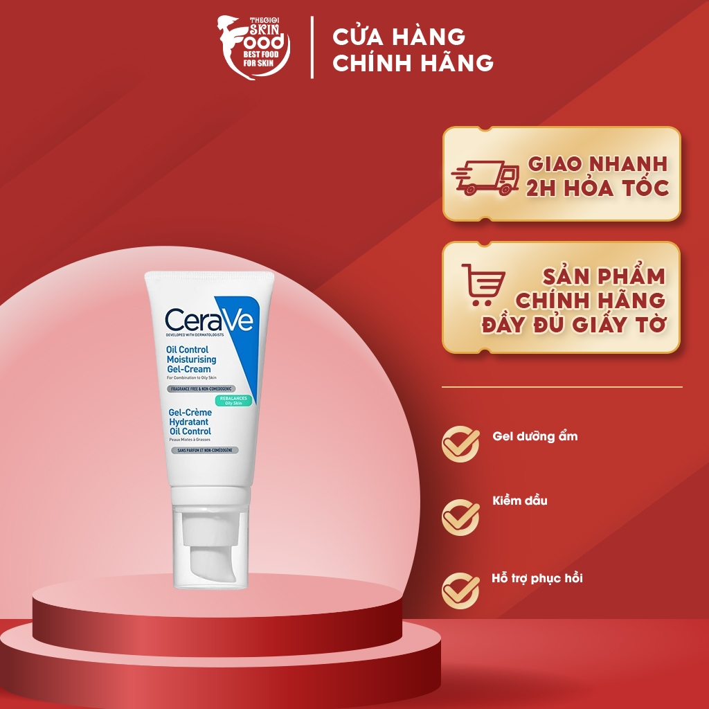 Gel Dưỡng Ẩm Kiềm Dầu Cerave Oil Control Moisturizing Gel-Cream 52ml