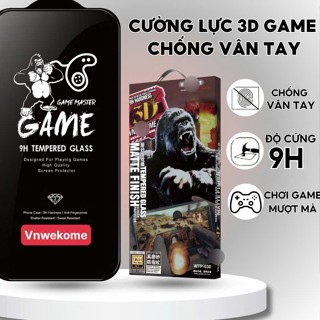 3D KK VNWEKOME Dán Kính cường lực chống vân tay Full màn hình iPHONE 6 6S 7 8 SE PLUS X XR XS 11 12 13 14 MINI PRO MAX