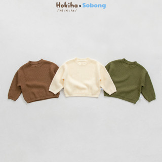 Áo len trơn siêu dày dặn cho bé trai bé gái Hokiha x Sobong chất len tăm dày dặn, ấm áp, mềm mại size 8-17kg AL149