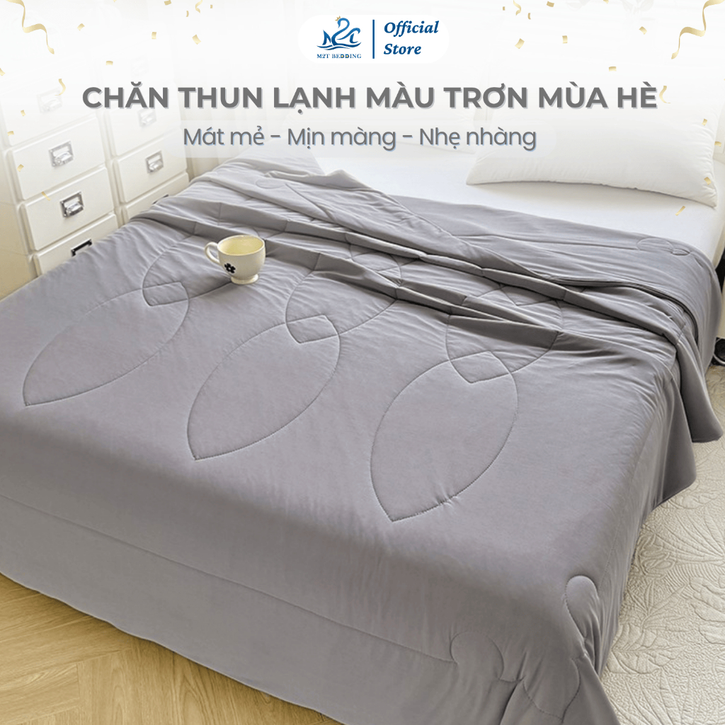 Chăn thun lạnh M2T BEDDING, chăn hè nhập khẩu kích thước 2mx2m3