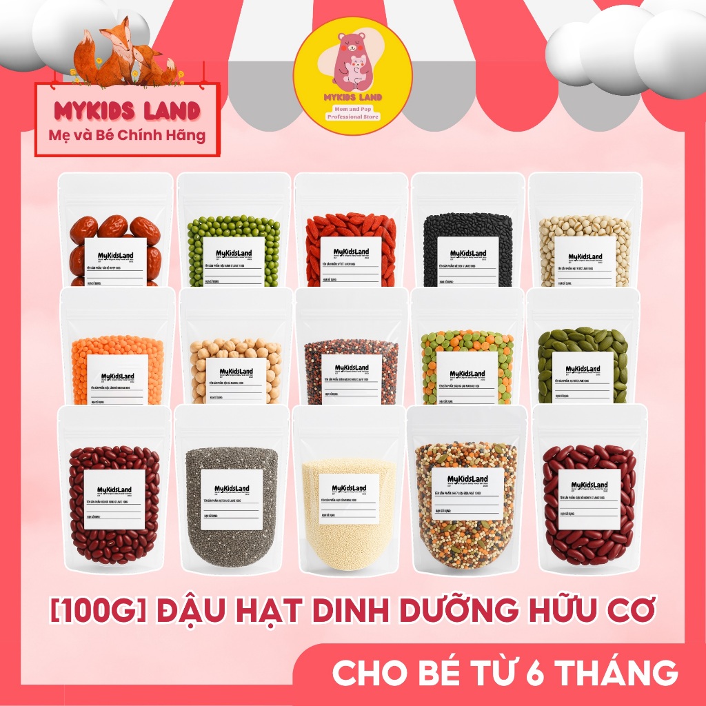 [100G] Đậu Hạt Dinh Dưỡng Hữu Cơ MARKAL - Sottolestelle - C'Lavie Cho Bé Ăn Dặm - Nấu Cháo - Làm Sữa Hạt