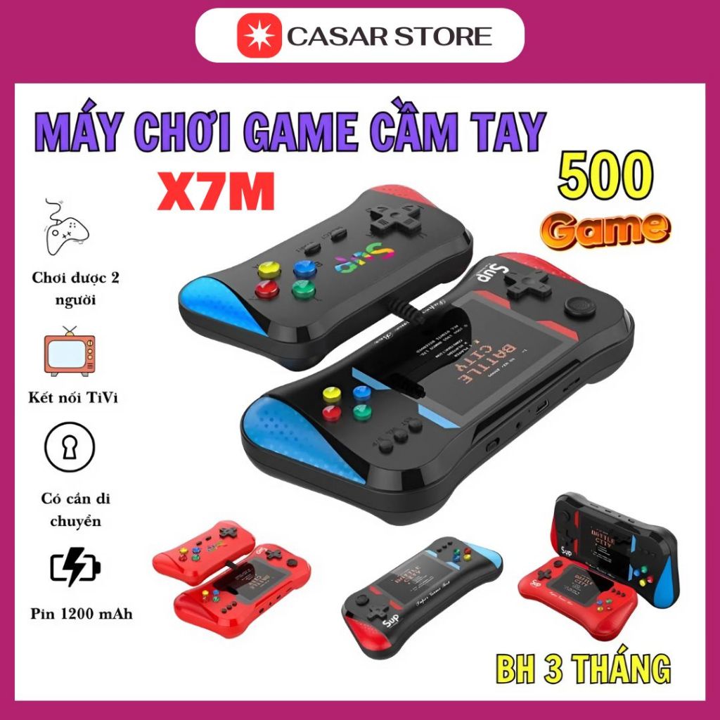 Máy Chơi Game Cầm Tay X7M - Hơn 500 Game Màn Hình HD Phiên Bản Mới Nhất 2025