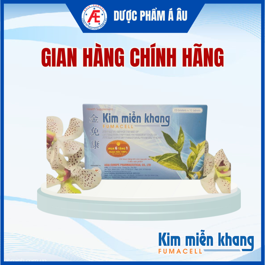Kim Miễn Khang hộp 30 viên dùng cho người bị bệnh tự miễn như: Lupus ban đỏ, vẩy nến, bạch biến.
