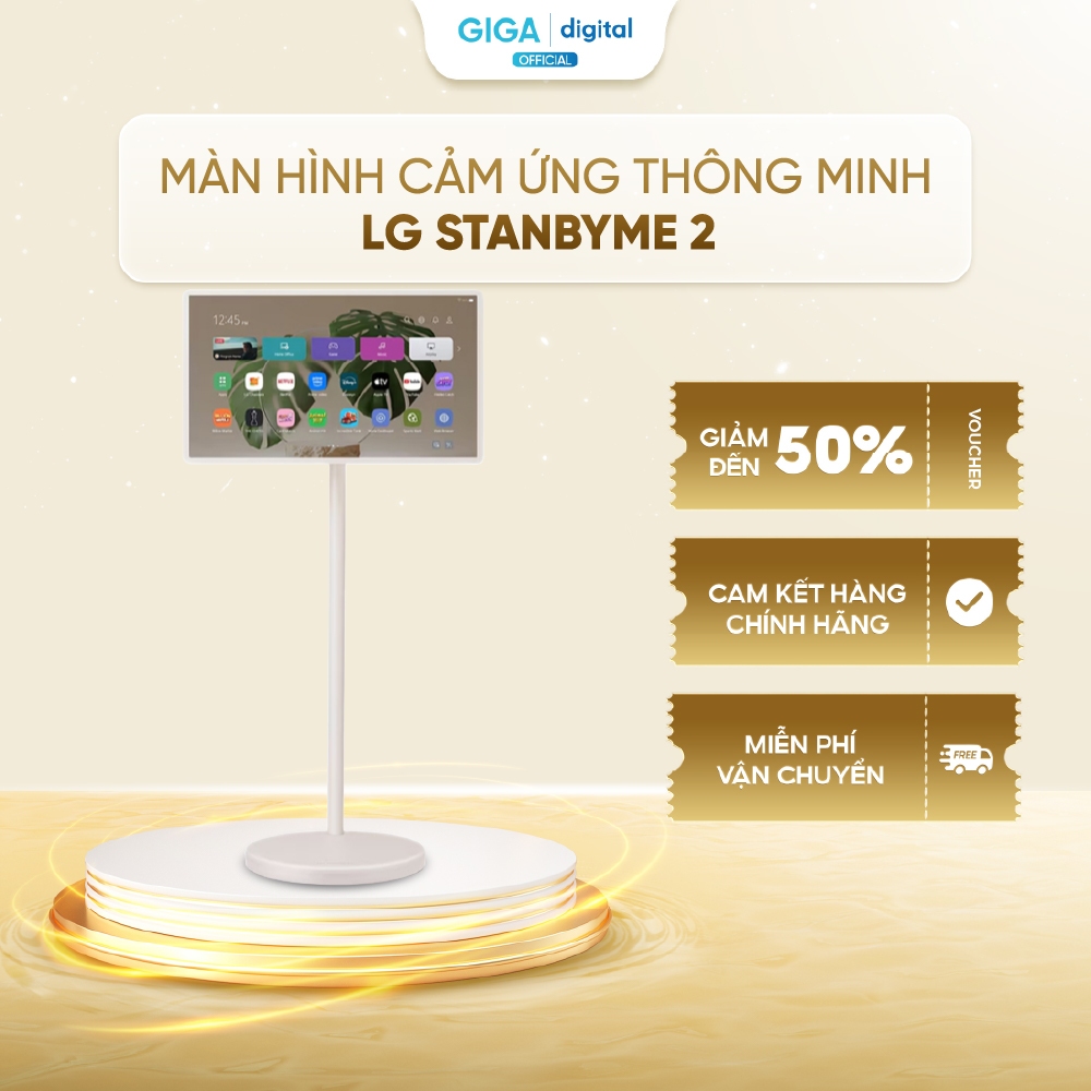 Tivi di động - Màn hình cảm ứng thông minh LG StanbyMe 2 - 27 inch, AI alpha 8 và QHD - Thời gian sử