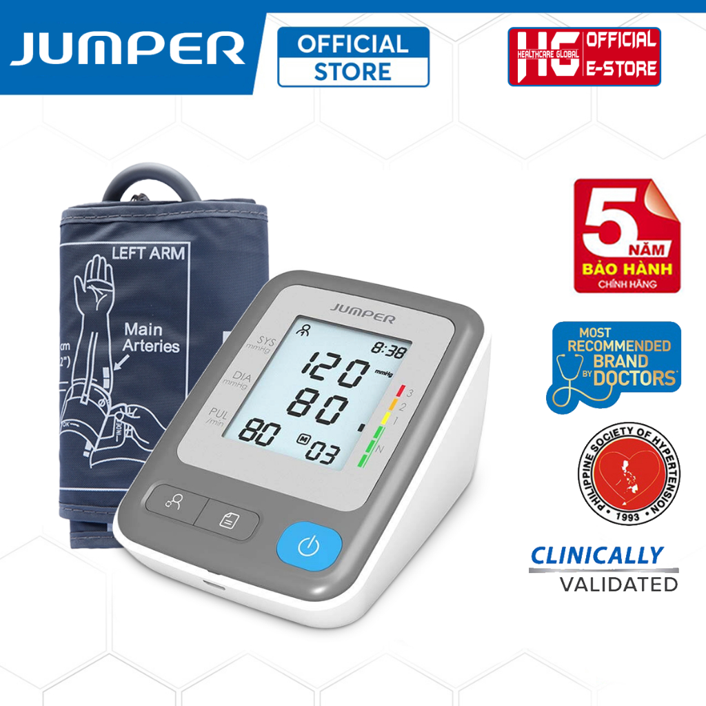 [Cảnh báo Phát Hiện Nhịp Tim Bất Thường] Máy Đo Huyết Áp Bắp Tay Jumper JPD-HA300 | Cho Kết Quả Đo N