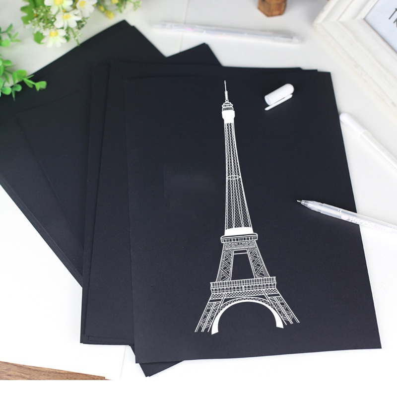 Thanh Lý Tập Giấy Đen Vẽ Trang Trí, Phác Thảo, Note Book