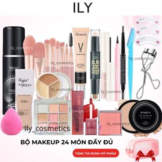 Set Trang Điểm Bộ Trang Điểm 24 món Đầy Đủ Trang Điểm Cá Nhân Makeup Đi Tiệc Dành Cho Nữ ILY