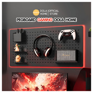  Pegboard decor gaming Dola Home để bàn phím tay cầm chơi game mô hình anime game Arcane setup bàn làm việc 