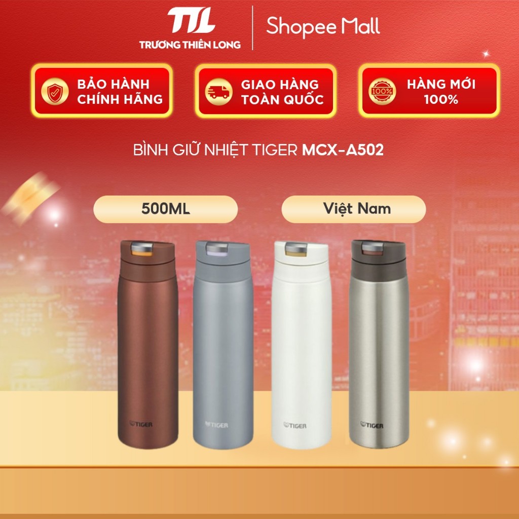 MCX-A502-AF / RO / WR / XC - Bình Giữ Nhiệt Tiger Nắp Bật MCX-A502 500ml [TOÀN QUỐC]
