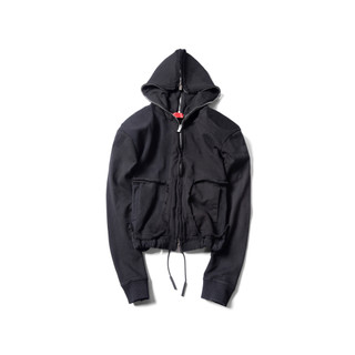  Áo hoodie kéo khóa "GOLDIE PANELED PADDED ZIPPED" màu đen 
