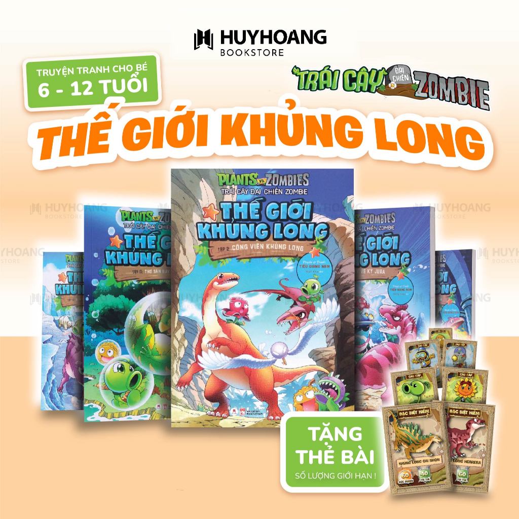 Truyện tranh Plants vs Zombies, Trái cây đại chiến zombie, Thế giới khủng long, PvZ