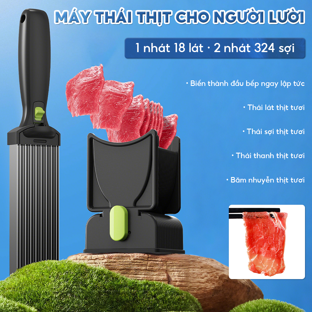 Máy Thái Thịt Tươi Sống – Máy Cắt Thịt Nhanh, Đều, Dễ Dàng Làm Sạch