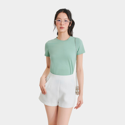 MARC FASHION Quần Short Linen Túi Xéo Nhấn Li Trước - CBST015424